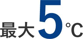 最大5℃